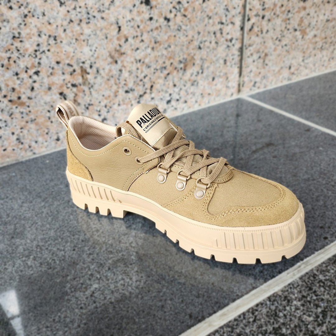 PALLADIUM PALLASHOCK麂皮剪接厚底巧克力鞋77969 - 女款休闲鞋 - 其他材质 多色