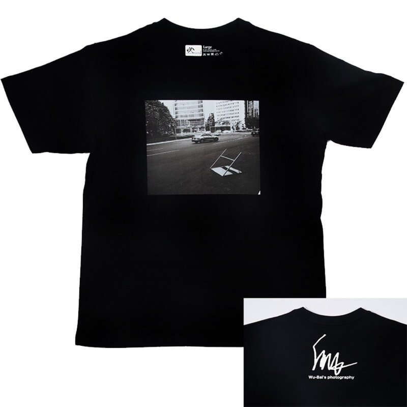 伍佰摄影作品T恤  台北 - 男装上衣/T 恤 - 棉．麻 黑色