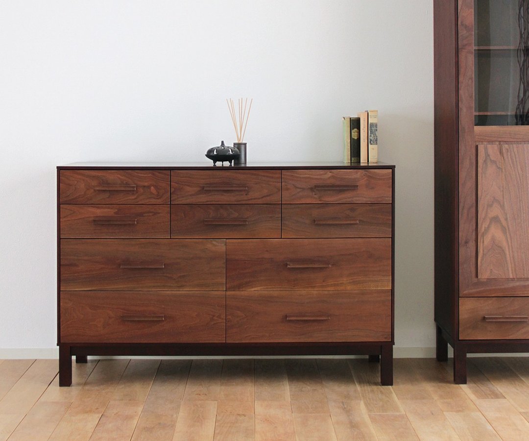 旭川家具 Create Furniture W&B 抽屉柜120 - 衣柜/鞋柜 - 木头 咖啡色
