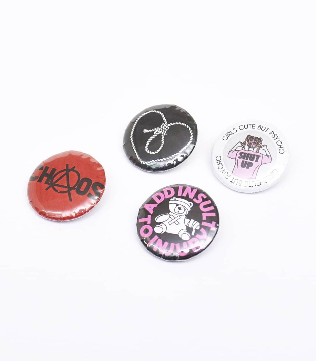 徽章组/黑色/红色/白色/hellcatpunks/hcp-gd-0060 - 徽章/别针 - 其他材质 黑色