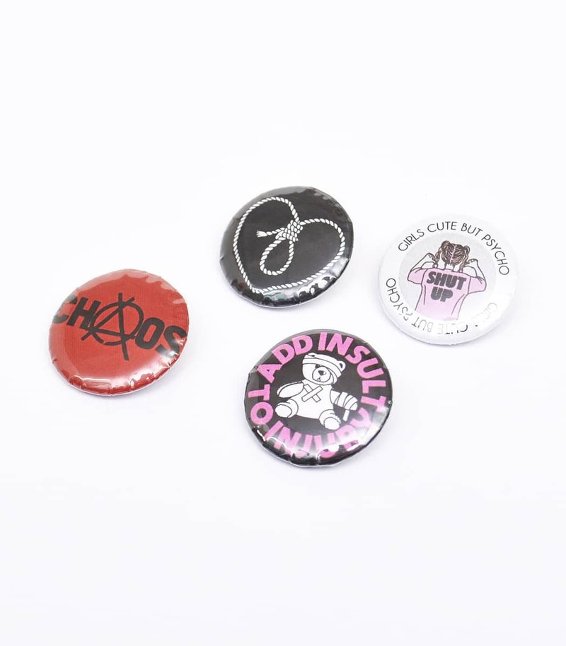 徽章组/黑色/红色/白色/hellcatpunks/hcp-gd-0060 - 徽章/别针 - 其他材质 黑色