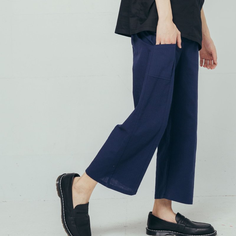 8 lie down_1/2+1/2=1长裤 - 男士长裤 - 其他材质 蓝色