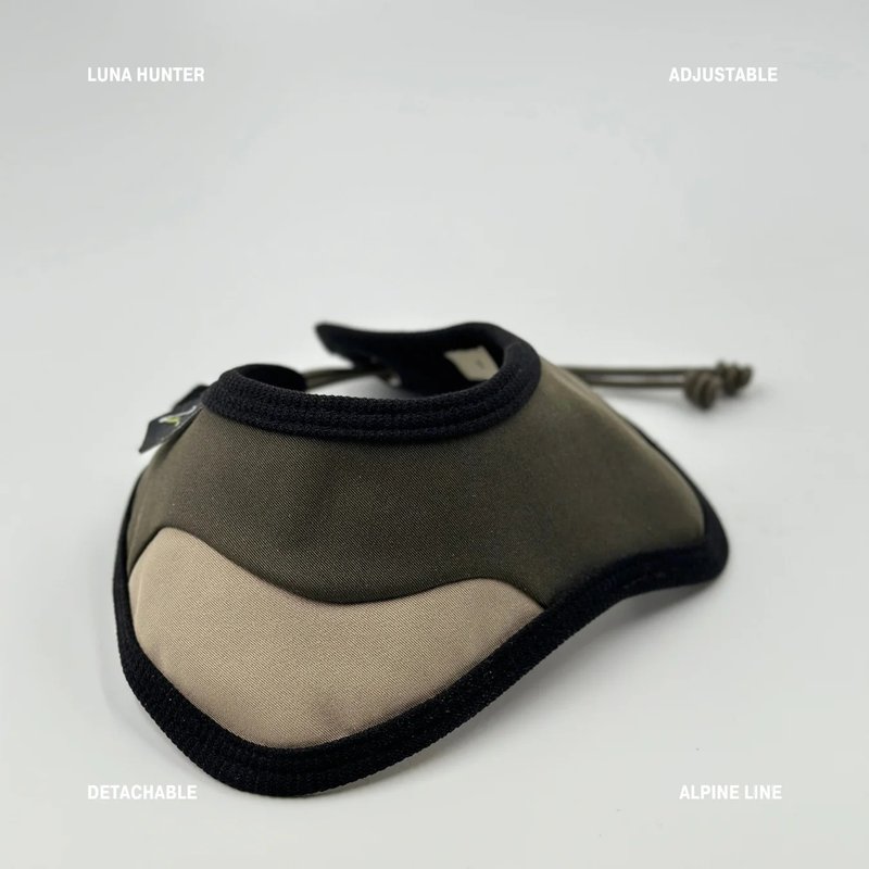 Zuuie 可调节宠物围巾/颈圈 防水 - 军绿色 - 项圈/牵绳 - 聚酯纤维 绿色