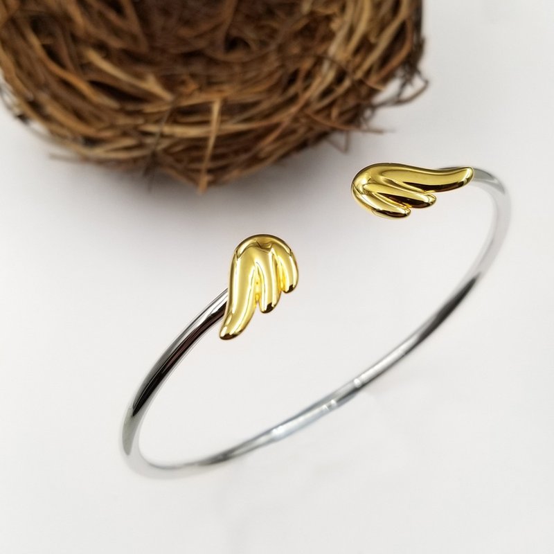 Tenshi no Tamago 天使の卵 925纯银天使翼手镯 | Angel Wing系列 - 手链/手环 - 其他金属 银色