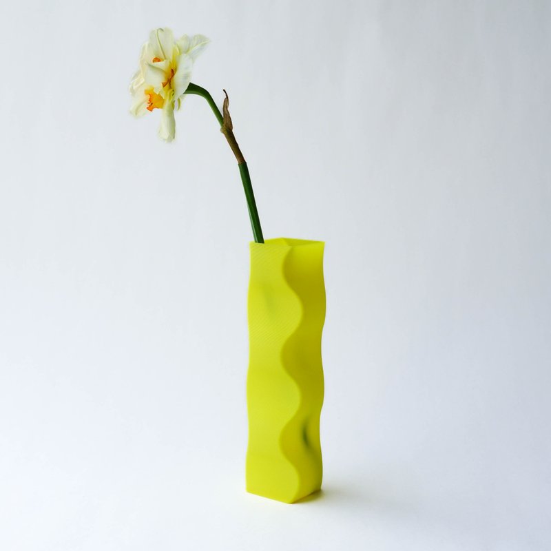情绪稳定花瓶设计感小众花器轻奢高级感摆件现代简约客厅餐桌装饰 - 花瓶/陶器 - 其他材质 黄色