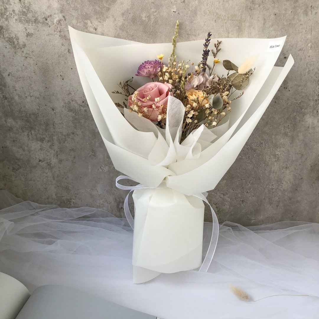 玫瑰 永生 干燥 花束 生日花束 毕业花束 毕业礼物 情人节花束 - 干燥花/捧花 - 植物．花 