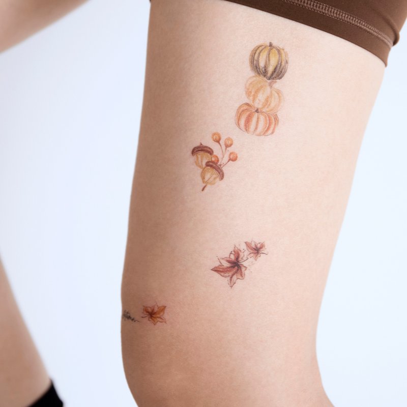 【哑光纹身贴纸】原创设计 | 刮刮纹身贴刺青贴 - Autumn彩色贴 - 纹身贴 - 其他材质 