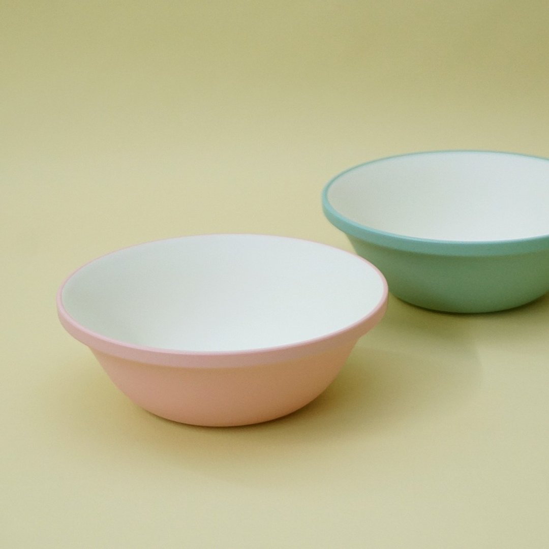 min/fun 儿童餐碗 迷你米饭点心汤面礼盒 轻巧可爱 日本制造 - 碗 - 塑料 白色