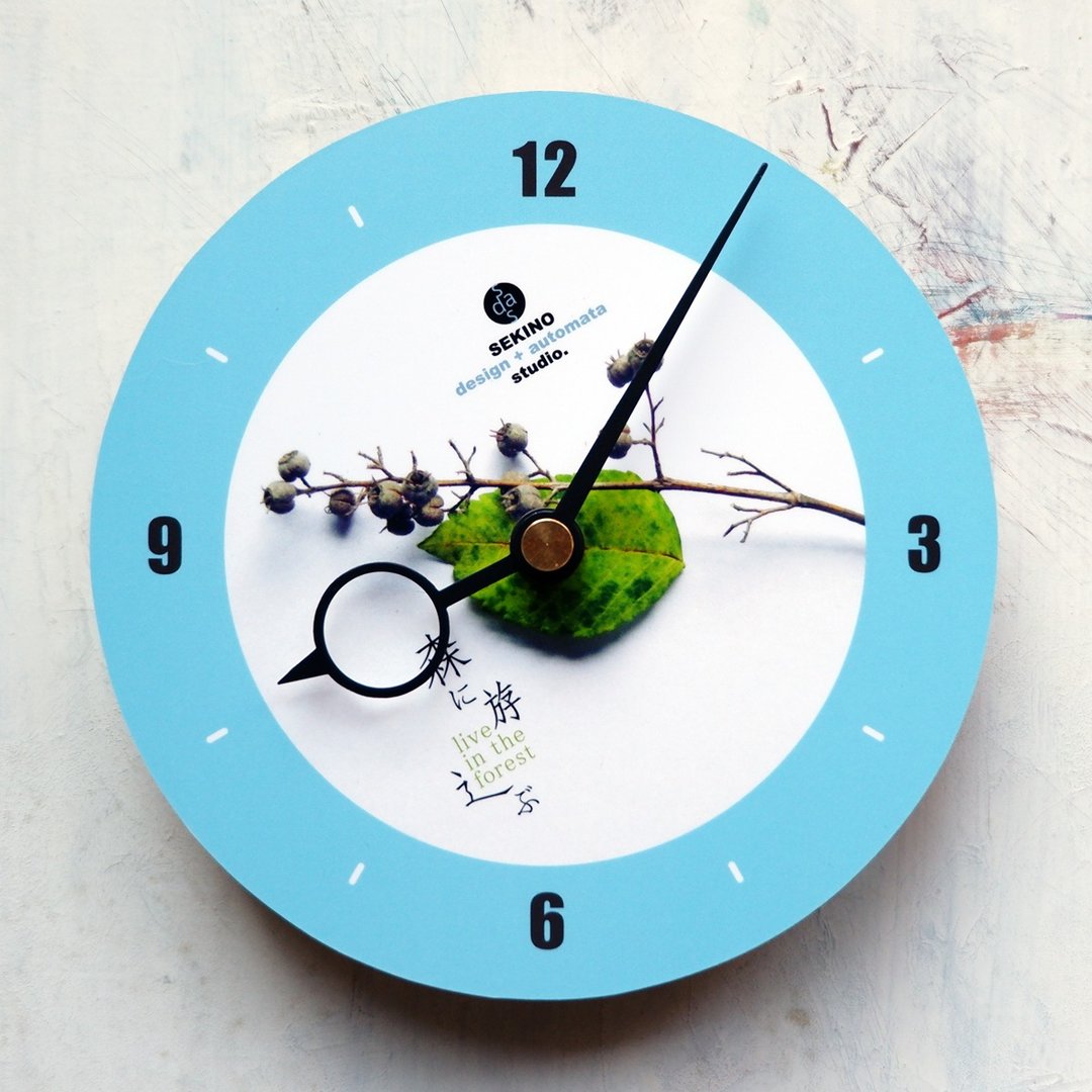 mini circular clock - playing in the forest C - 时钟/闹钟 - 木头 