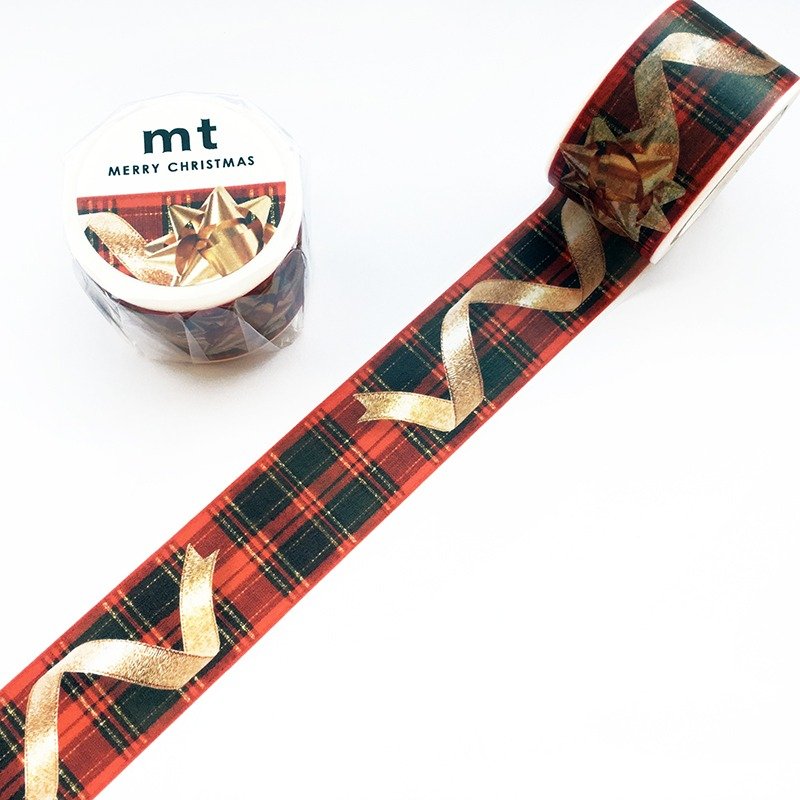 mt 和纸胶带 Christmas【耶诞缎带 (MTCMAS81)】圣诞限定款 - 纸胶带 - 纸 红色