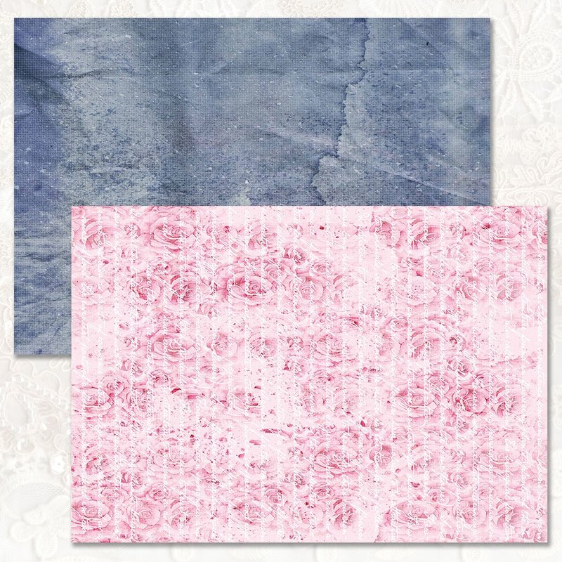 260g 怀旧 - 2 设计纸（蓝狮）A4（suyeon） - 包装材料 - 纸 多色