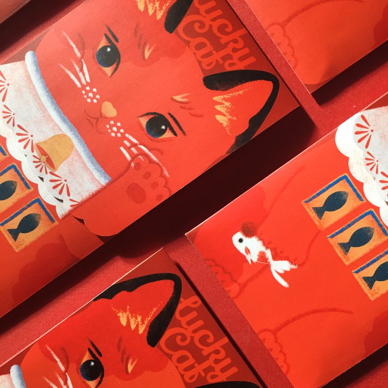 【红包】LUCKY CAT 幸运卯咪红包袋 - 红包/春联 - 纸 红色