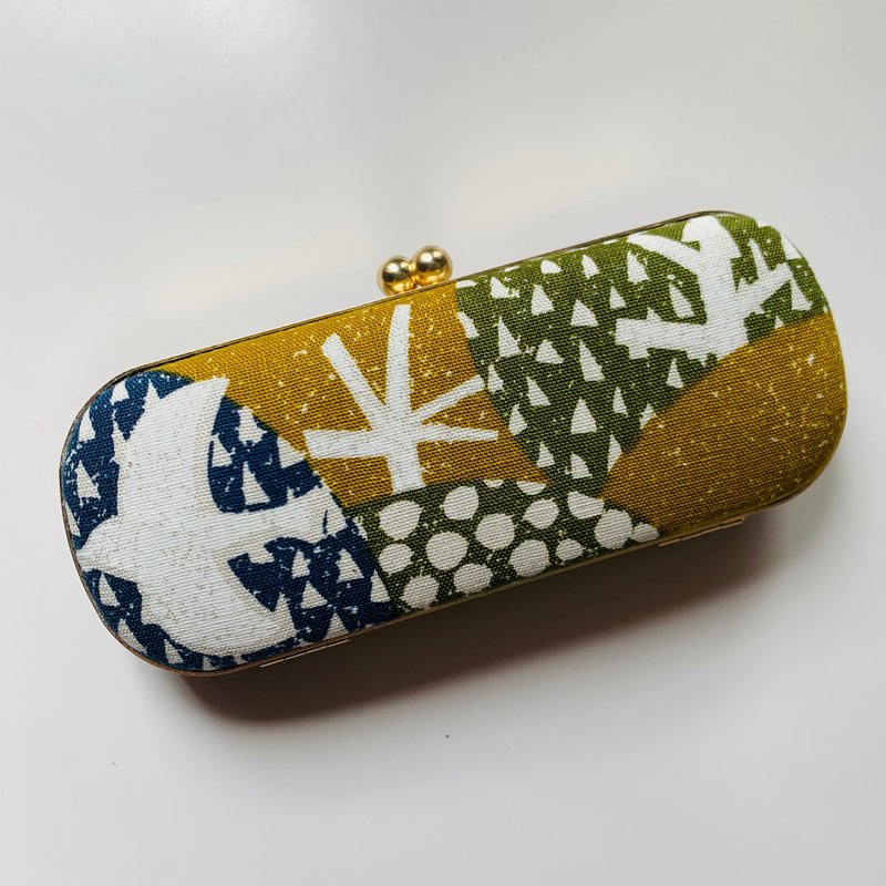 丛林鸟眼镜盒/笔盒/首饰盒 - 铅笔盒/笔袋 - 棉．麻 橘色