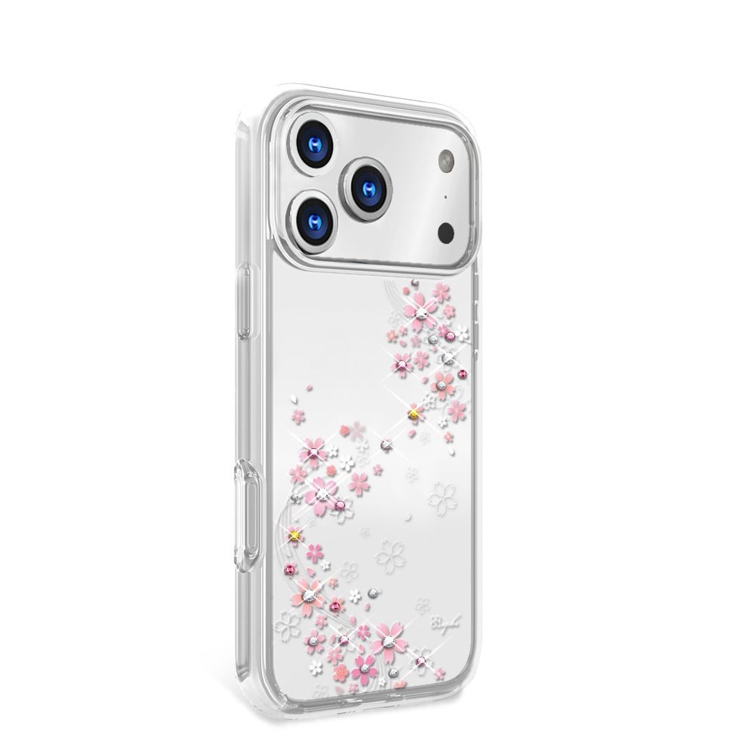 iPhone 17/16/15/14/13/12/11 轻薄军规防摔彩钻手机壳-天籁之樱 - 手机壳/手机套 - 其他材质 多色