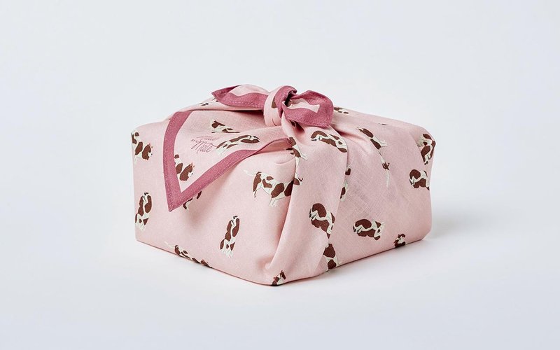 Spaniel, Cavalier Linen Wraps, Furoshiki, Scarf, Shawl, Headscarf - 丝巾 - 亚麻 粉红色