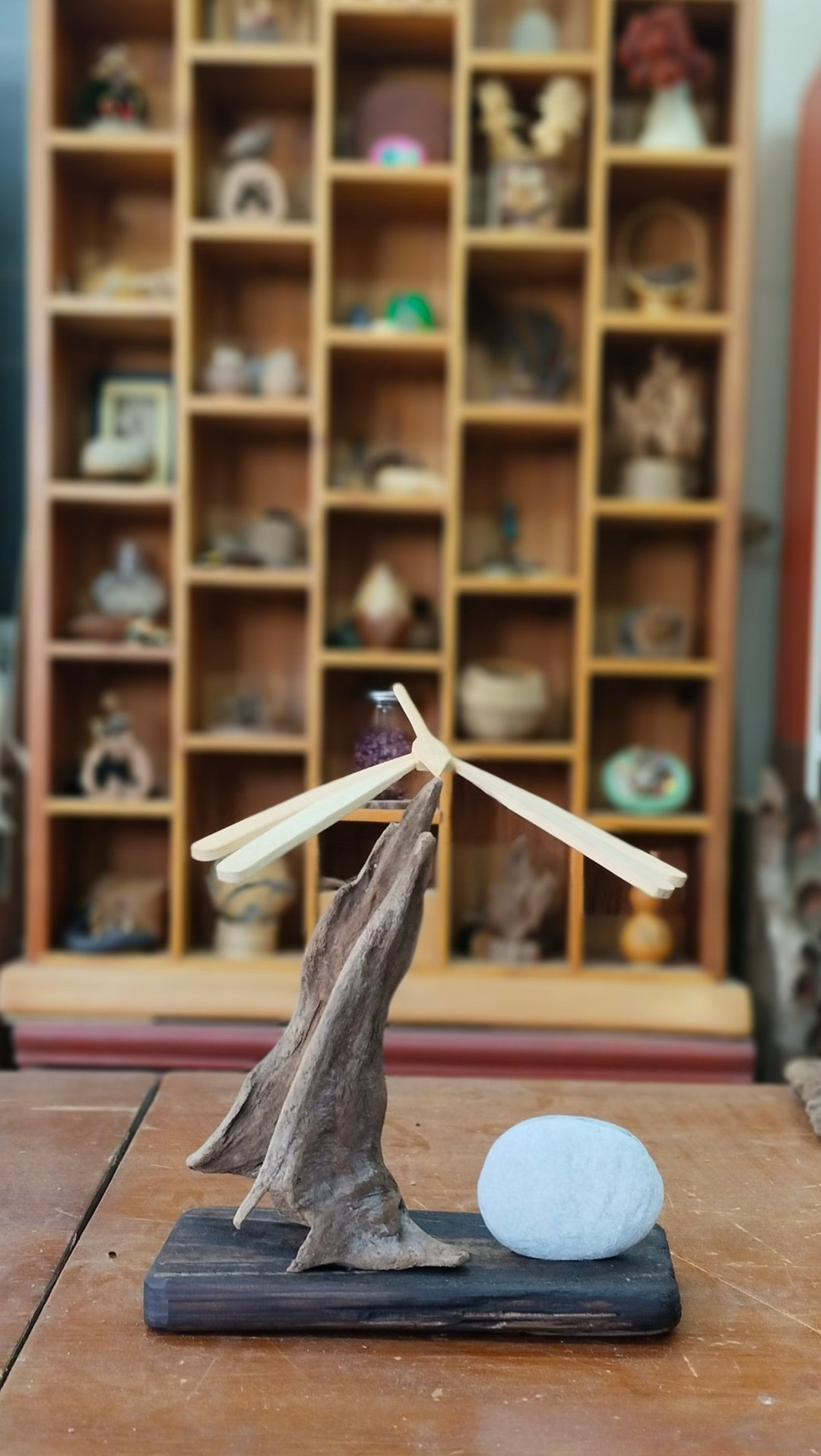 自然漂流木-平衡竹蜻蜓 - 摆饰 - 其他材质 