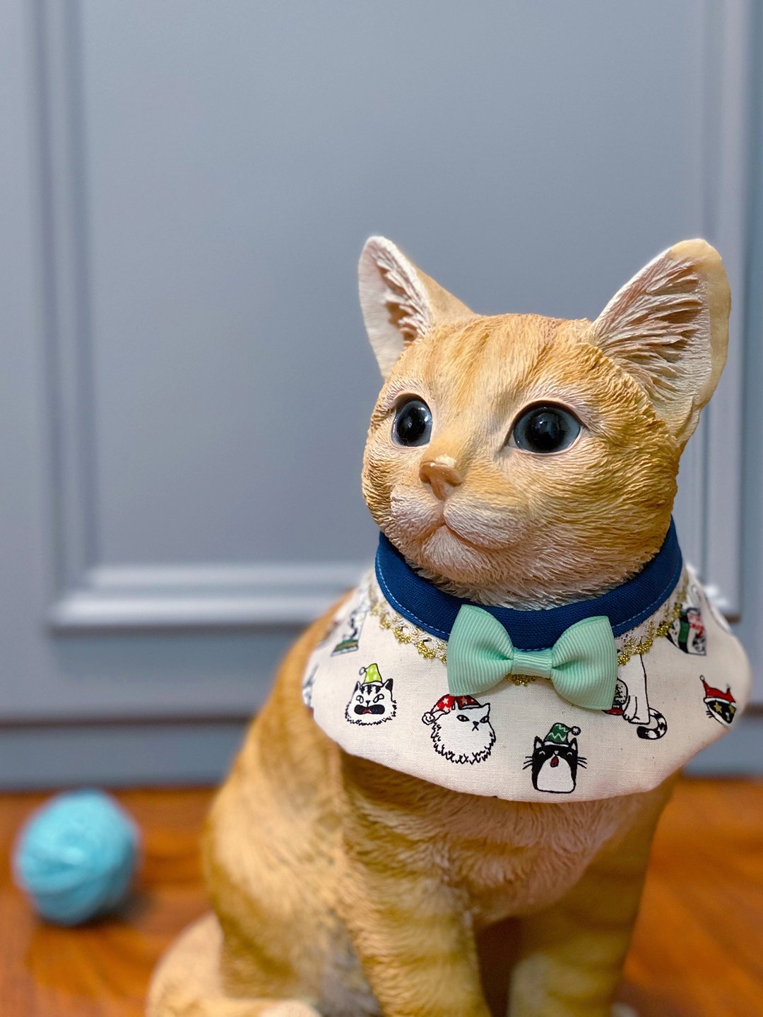 捣蛋猫咪过圣诞 猫咪专用小领子 围巾 项圈 白色式 - 衣/帽 - 棉．麻 白色