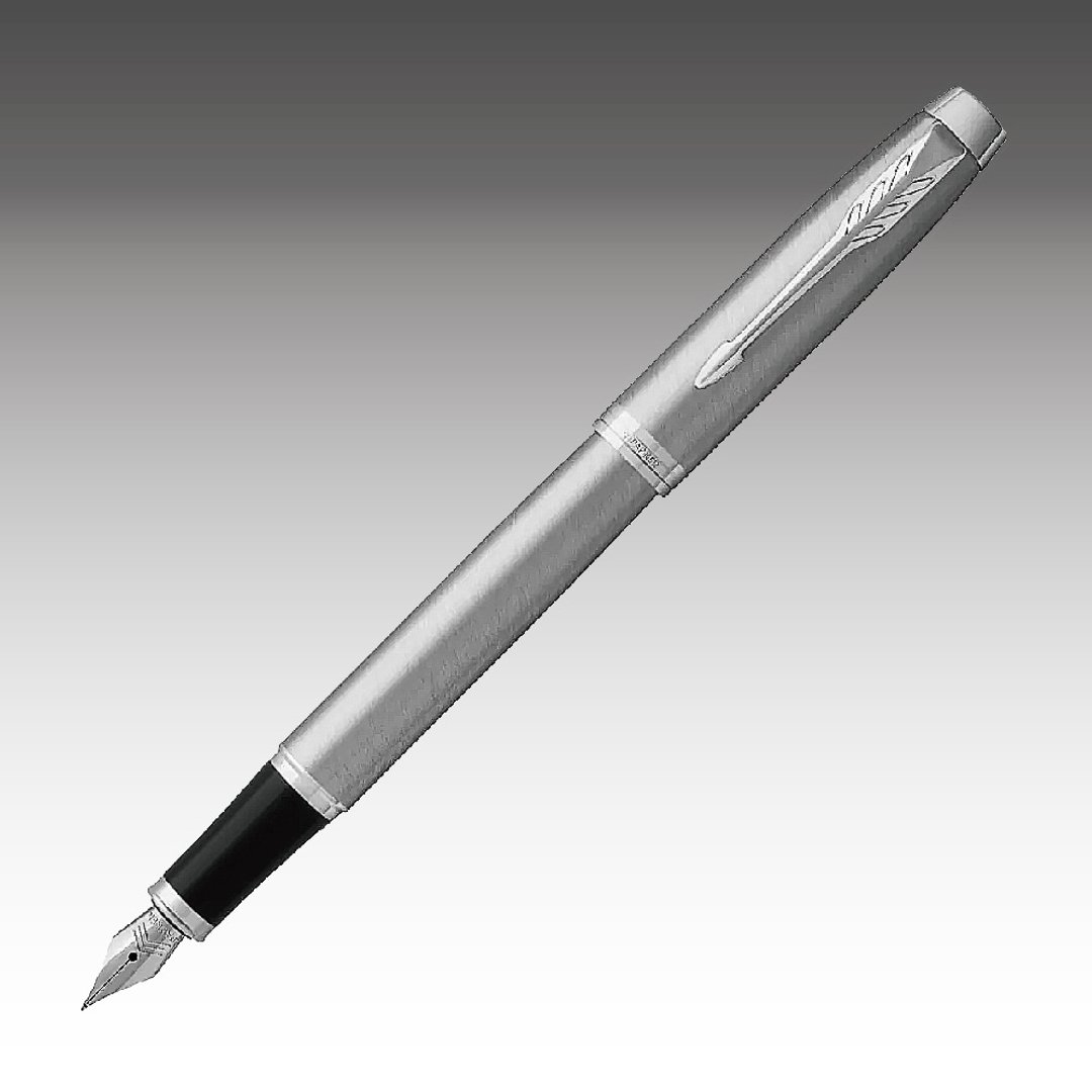 Parker 派克 新IM 入门款 钢杆白夹钢笔 免费刻字 - 钢笔 - 其他金属 银色