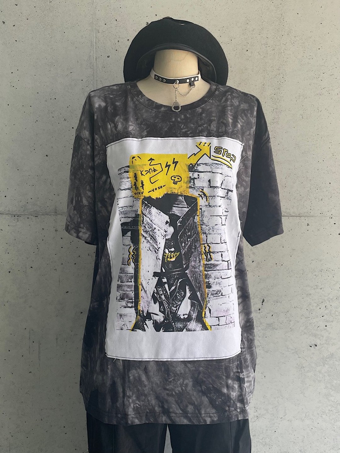 扎染T恤/黑色/M号/L号/XL号/hellcatpunks/hcp-t-0285 - 女装 T 恤 - 棉 黑色