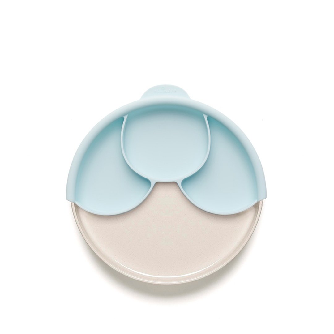 Miniware 天然宝贝儿童学习餐具 聪明分隔餐盘组-牛奶麦片+薄荷绿 - 儿童餐具/餐盘 - 环保材料 