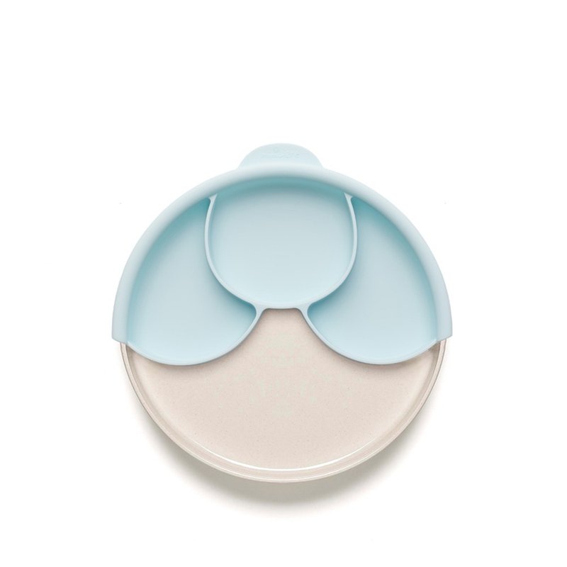 Miniware 天然宝贝儿童学习餐具 聪明分隔餐盘组-牛奶麦片+薄荷绿 - 儿童餐具/餐盘 - 环保材料 