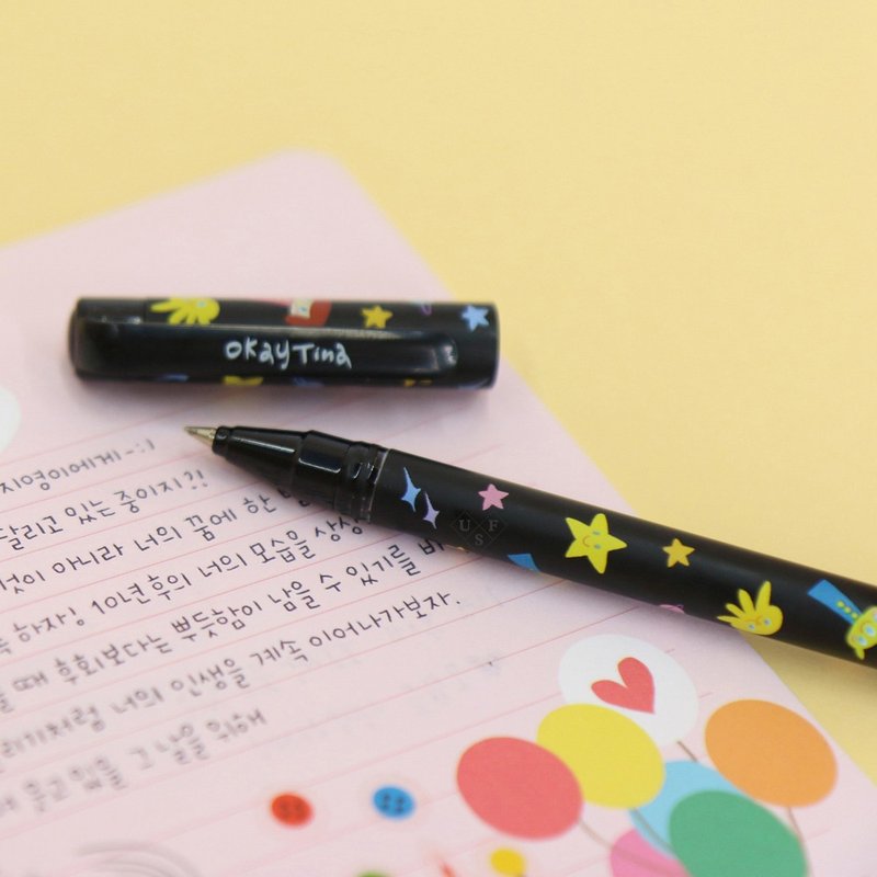 7321Desgin-OKTINA 0.5原子笔-宇宙(黑色),7321-09312 - 圆珠笔/中性笔 - 塑料 黑色