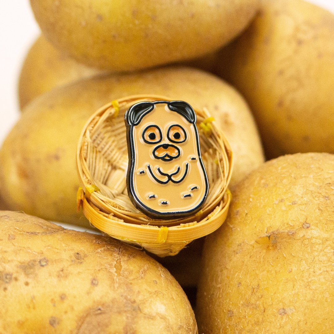 Pugspud Enamel Pin - 胸针 - 其他金属 咖啡色