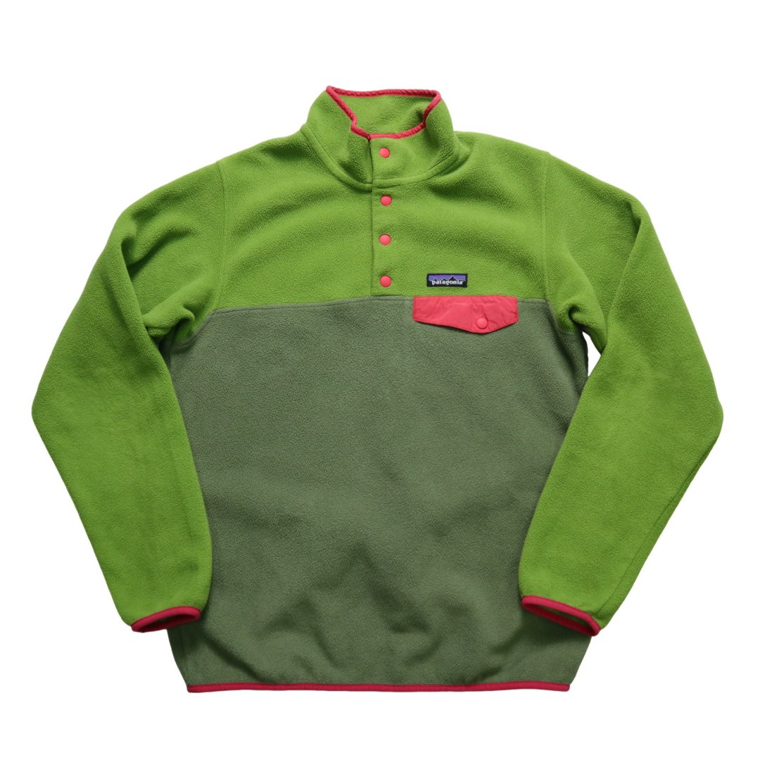 Patagonia SYNCHILLA 绿色抓毛绒上衣 Fleece Pullover - 女装上衣 - 聚酯纤维 绿色