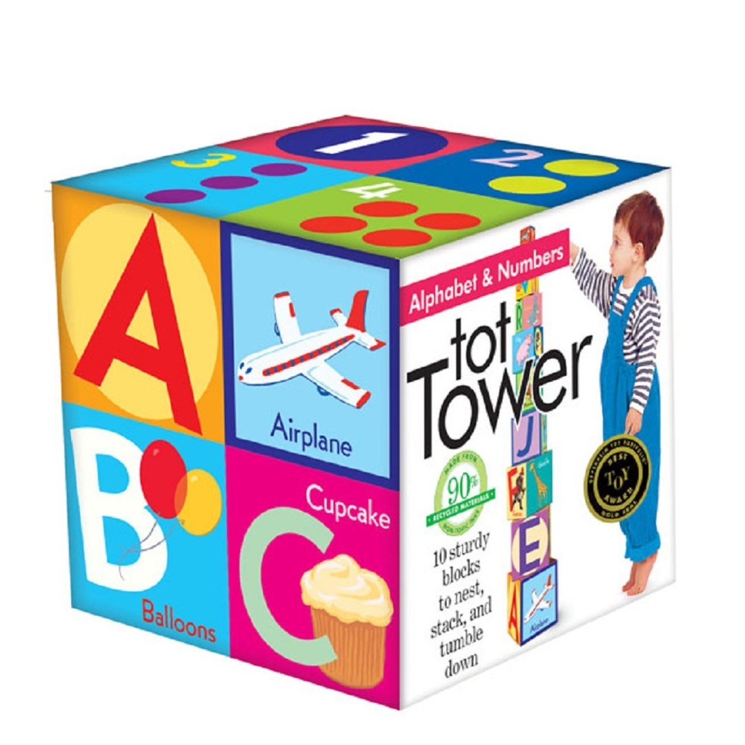 eeBoo Tot Tower 叠叠乐 - 字母及数字 Alphabet - 桌游/玩具 - 纸 多色