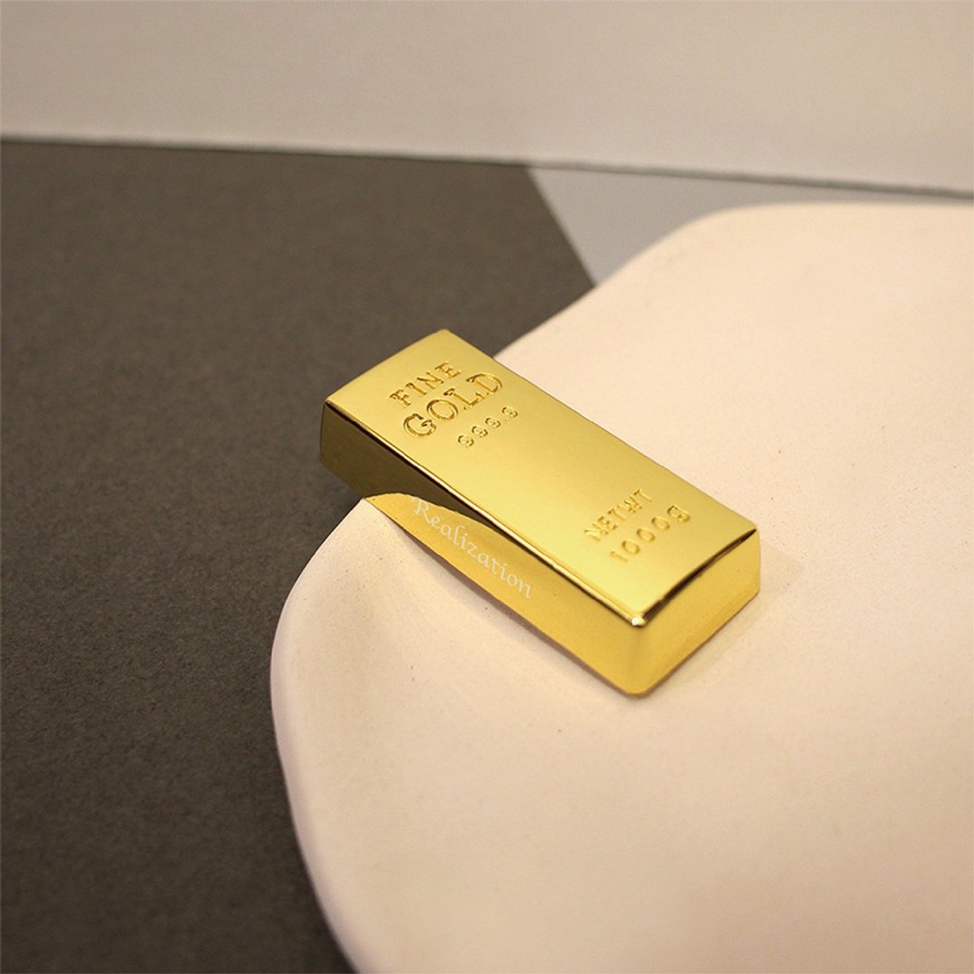 【莳设计-定制化】财源广进金块随身碟 USB 精致小巧款 - U盘 - 其他金属 