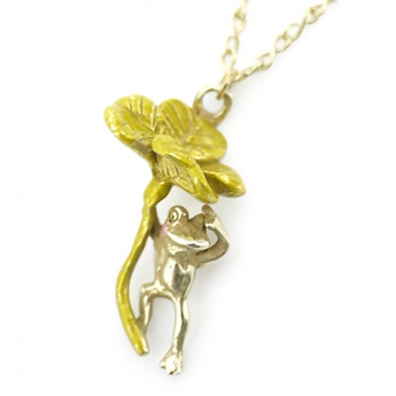 Saori Frog Caricature / Necklace NE203 - 项链 - 其他金属 黄色