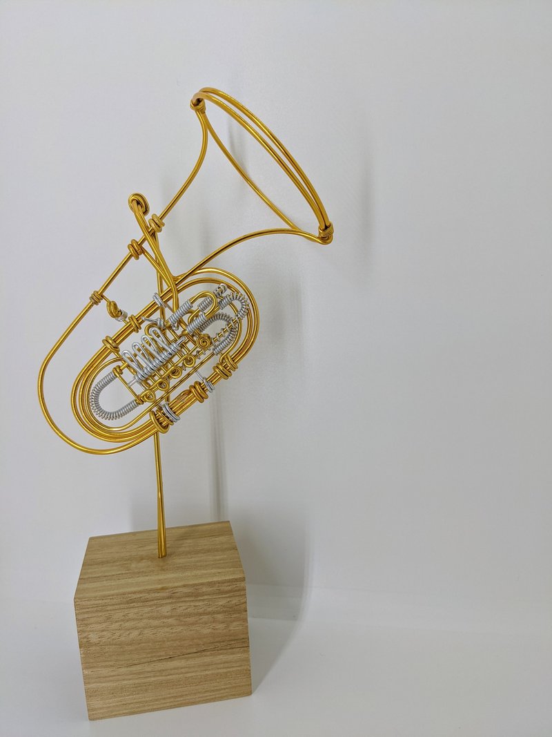 台湾手作铝线职人Wire lover 大型摆饰TUBA B&S PT - 摆饰 - 铝合金 