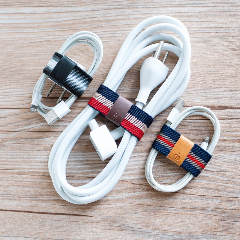 多用途风格线材收纳组 - 爵士风格(1组3款) - 卷线器/电线收纳 - 真皮 多色