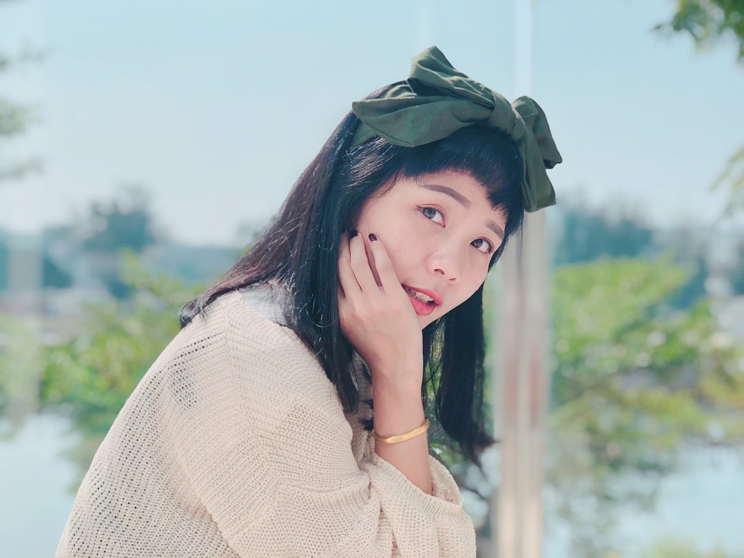 深邃的林里 森林绿 礼物大蝴蝶结发带 两用 ggoomstudio - 发带/发箍 - 棉．麻 绿色
