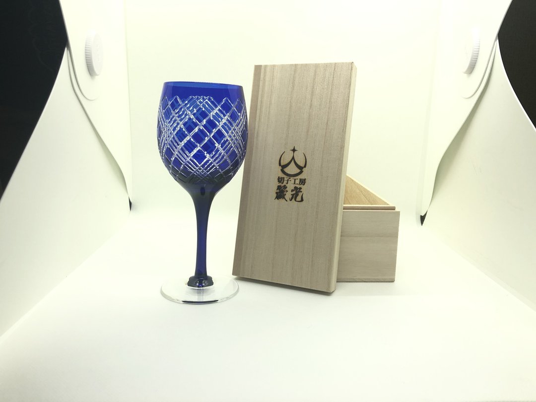 Yotsuyarai Wine Glass - 酒杯/酒器 - 玻璃 蓝色