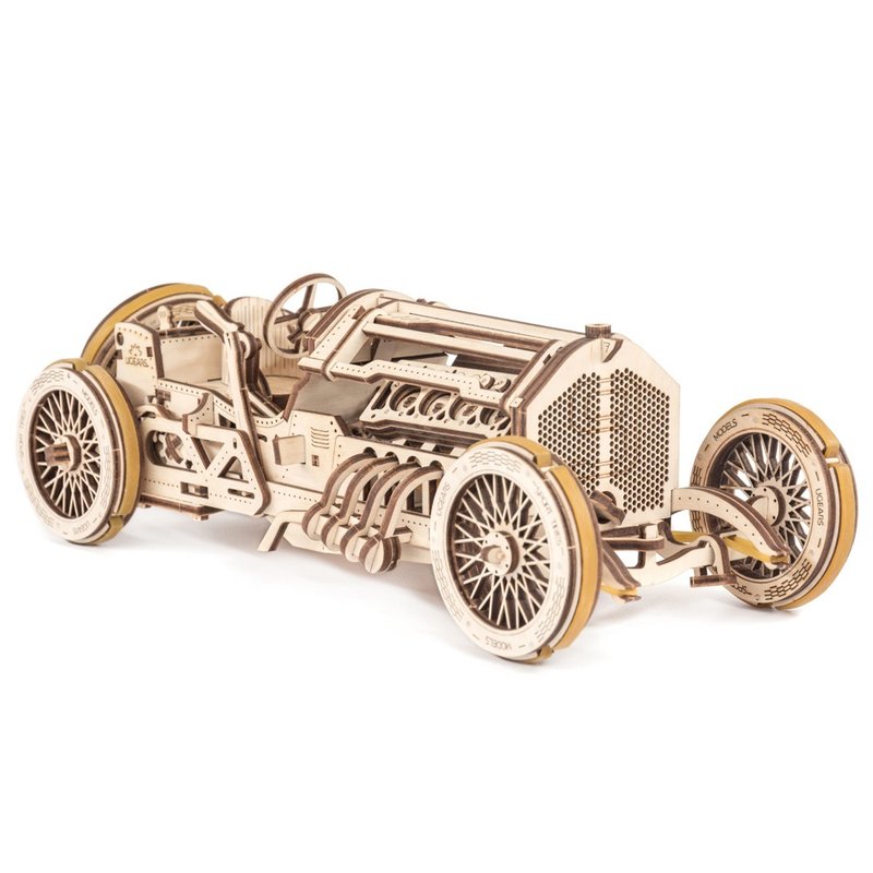 /Ugears/ 乌克兰木制模型 格兰坡治赛车 U-9 Grand Prix - 数码小物 - 木头 