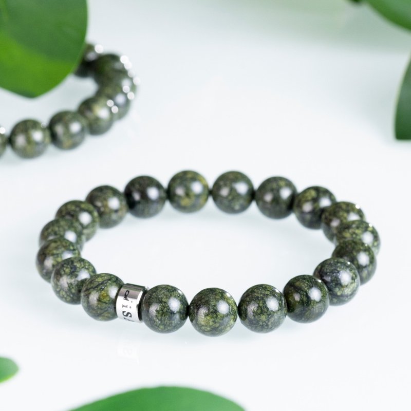 药王石 | 天然能量手串 | 10-11mm - 手链/手环 - 水晶 绿色