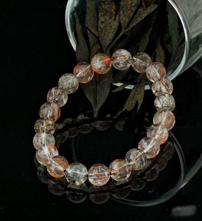 乌金超七 9.4mm 手链 ( M. Rutilated Quartz 9.4mm Bracelet ) - 手链/手环 - 水晶 