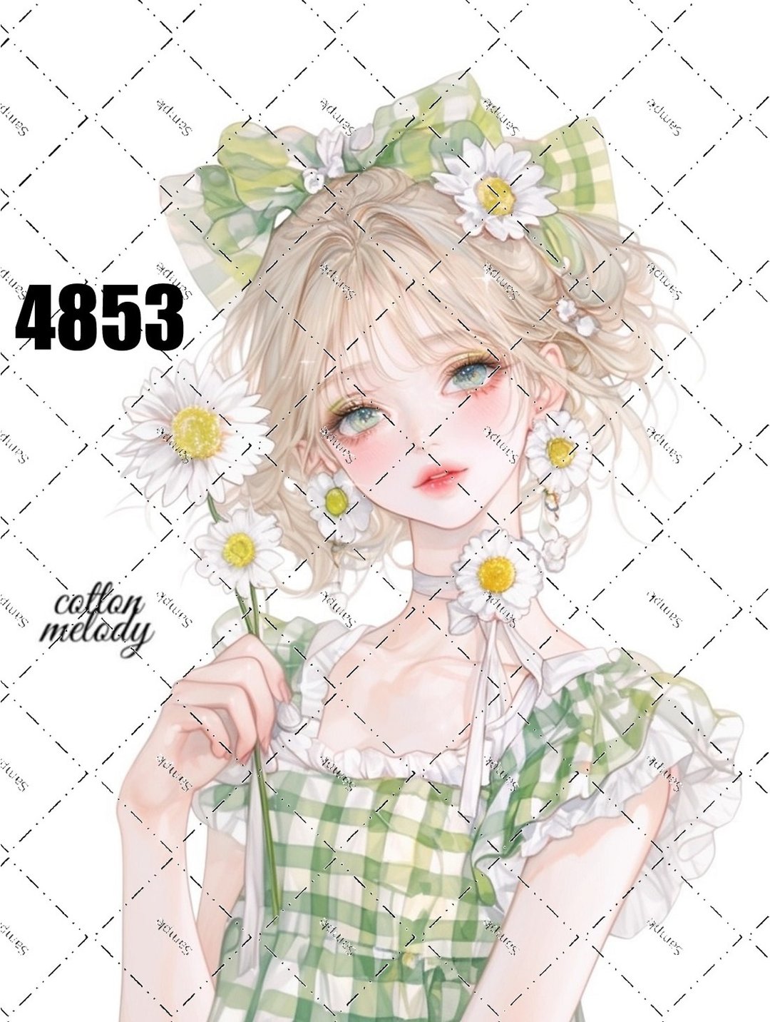 original sticker no.4853 人物贴纸 原创贴纸 原创人物贴纸 装饰贴纸 cotton melody - 贴纸 - 纸 