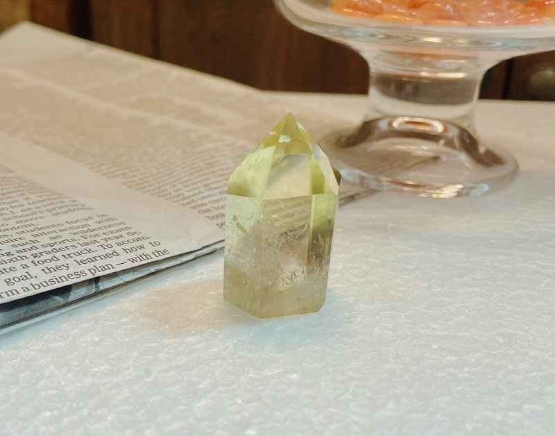 能量摆件 水晶柱 原矿  原石 招财消磁 黄水晶 - 摆饰 - 水晶 黄色