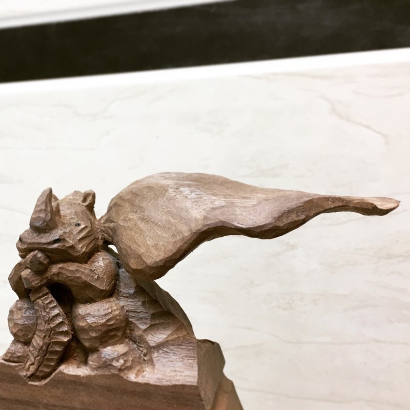 犀牛俠座飾 - 木工/竹艺/纸艺 - 木头 橘色