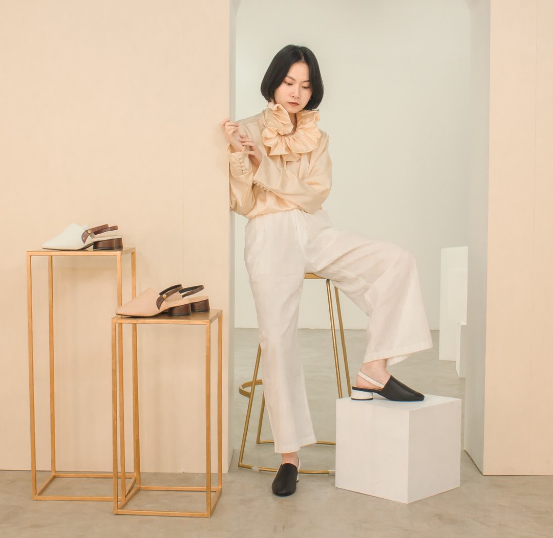 Laila slingback - 男女凉鞋 - 人造皮革 黑色