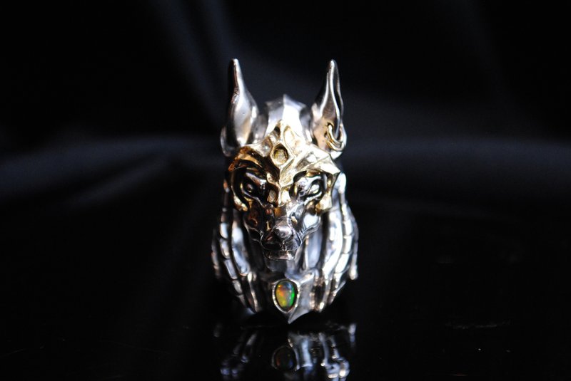 Alarein /手作银饰/戒指/狼城/阿努比斯 - 戒指 - 纯银 银色