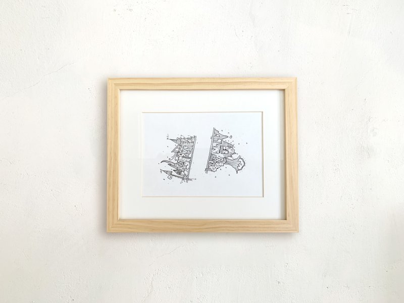 原创插画 - 艺术微喷 | 平行线 30-6 - 海报/装饰画/版画 - 纸 白色