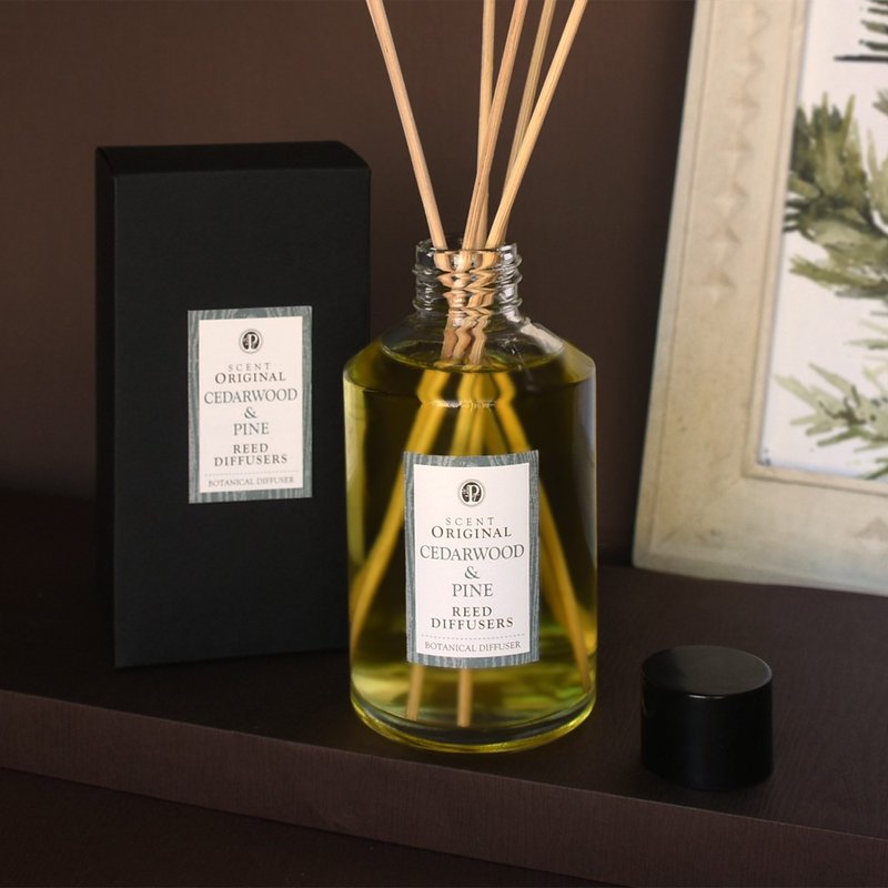 木质香沉调 │岚雾淞凝 居家精油扩香竹│60ml│140ml│240ml - 香薰/精油/线香 - 玻璃 绿色