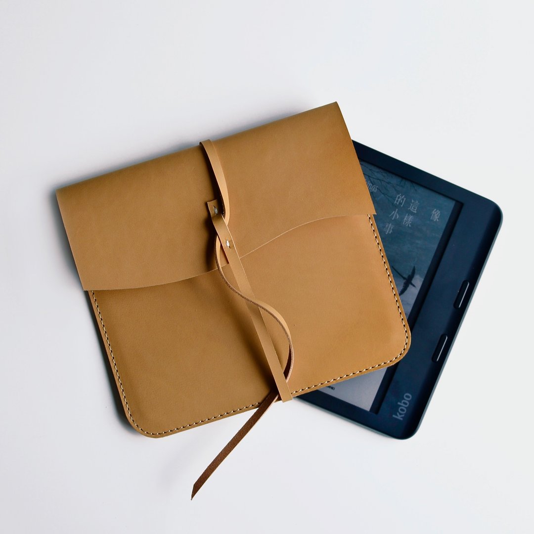 【化繁为竹简】Kobo Readmoo 6 寸 7 寸 电子书阅读器  皮革保护套 - 平板/电脑保护壳 - 真皮 咖啡色