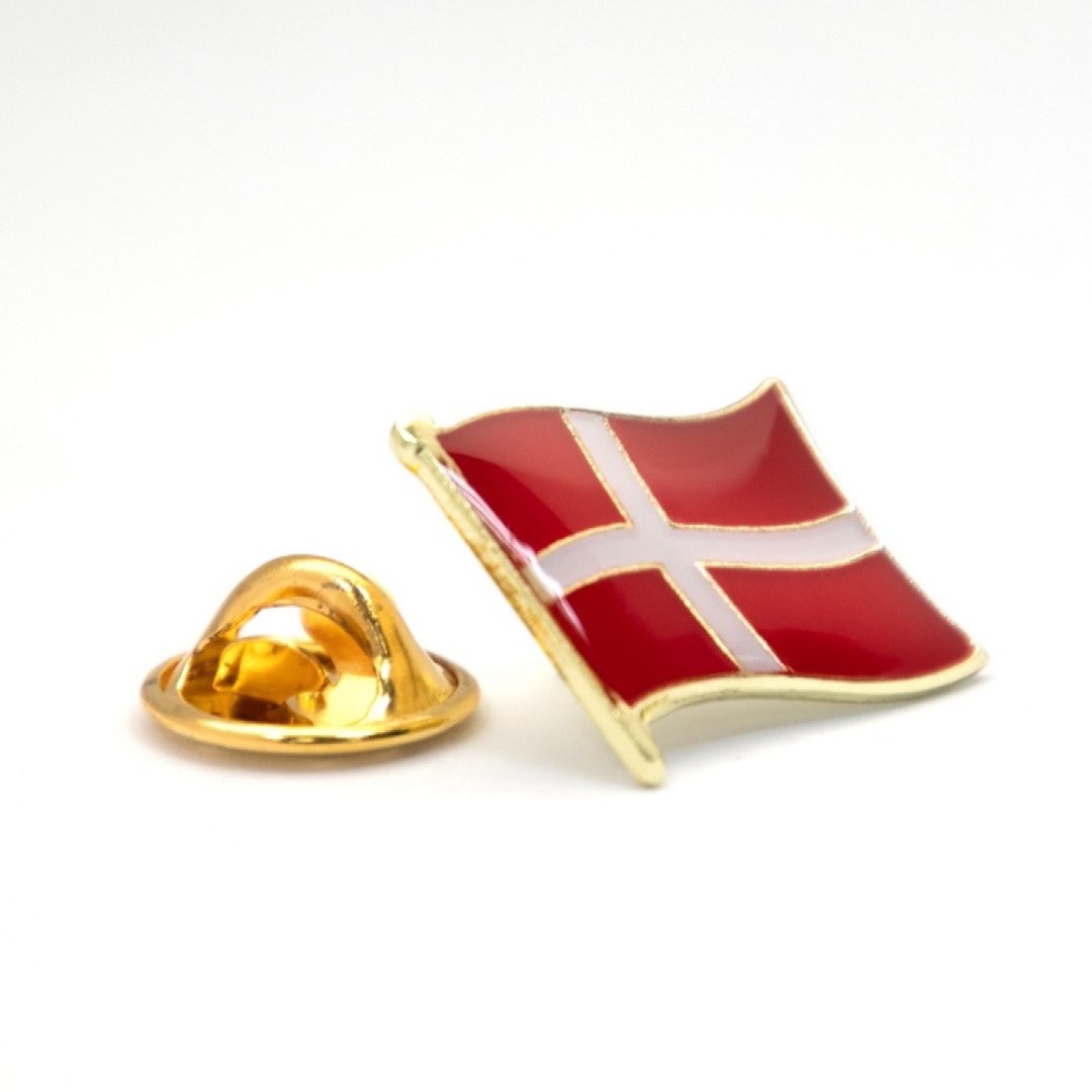Denmark 丹麦国家 纪念别针 国徽胸针 纪念品 国家徽章 国徽配饰 - 胸针 - 其他材质 多色
