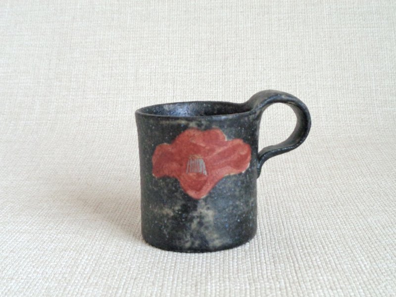 马克杯 金银彩红椿纹b - 咖啡杯/马克杯 - 陶 黑色