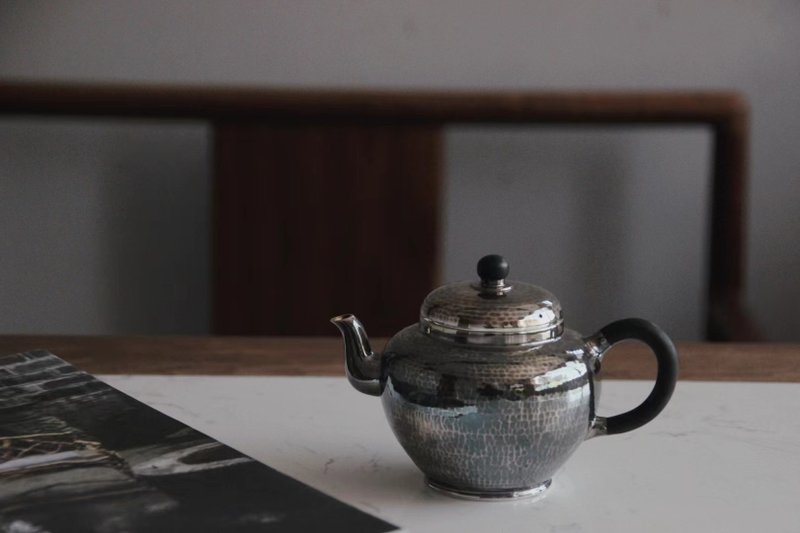 尚帧品 木把宫灯纯银壶 纯银9999 纯手工 银泡茶壶 纯银急须200cc - 茶具/茶杯 - 纯银 