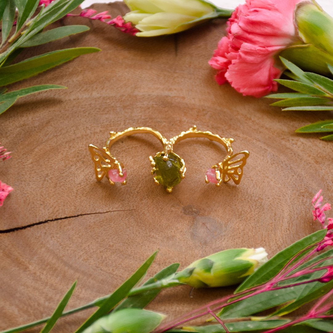 Triple Butterfly ring - 戒指 - 铜/黄铜 